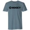 HOOey "Lock-Up" Denim W/Black Logo T-shirt -Hooey Brands HT1687DE front