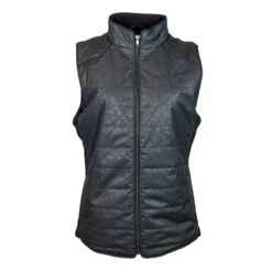 "Hooey Ladies Quilted Vest" Black W/Snake Pattern