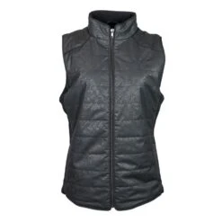 Youth Girls "Hooey Quilted Vest" Black W/Snake Pattern