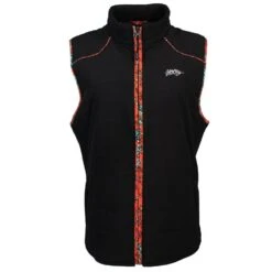 "Hooey Ladies Packable Vest" Black W/Red Floral Lining