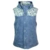 Youth "Hooey Girls Hooded Vest" Blue/Floral Print -Hooey Brands HV100BLPR b72285c4 7b26 4e73 9552 440e95d01a7f