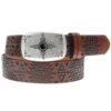 "Dakota" Original Hooey Ladies Belt Brown/Black W/Aztec -Hooey Brands HWBLT009 FRONT