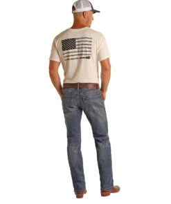 HOOey "Medium Wash" Slim Fit Stretch Straight Jeans -Hooey Brands HYMD1RR10UBACK f4b8e1b4 b60c 47d2 b27f 95fab2b3644a