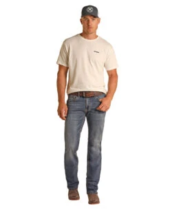 HOOey "Medium Wash" Slim Fit Stretch Straight Jeans -Hooey Brands HYMD1RR10UFRONT 16ecc340 05a7 401a ab73 370555abed7a