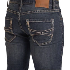 HOOey Dark Vintage Revolver Straight Slim Fit Jeans -Hooey Brands HYMD1RR1CE C