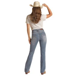 HOOey Medium Vintage High Rise Bootcut Jeans -Hooey Brands HYWD4HR16AZ lifestyle