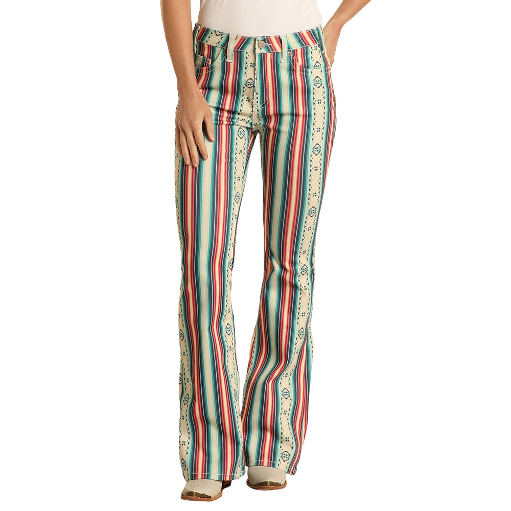 HOOey "Serape Stripes" Flare Ladies Jeans 2 HOOey "Serape Stripes" Flare Ladies Jeans - Image 2