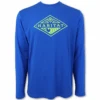 HOOey "Graphite" Blue/Green Long Sleeve Tee -Hooey Brands Habitat diamond blue 55946.1558745704.1280.1280