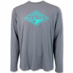HOOey "Graphite" Grey/Turquoise Long Sleeve Tee