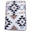 "Hooey Fleece Blanket" Tan / Black / White Gatsby Monterrey Pattern -Hooey Brands HooeyBlanket02Fall2022ecom