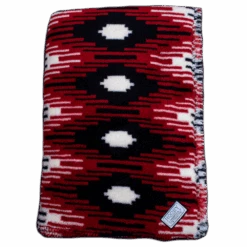 "Hooey Fleece Blanket" Red / Black / White Saddle Pattern