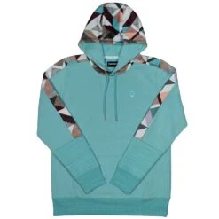 HOOey "Canyon" Turquoise W/Multi Color Pattern Hoody