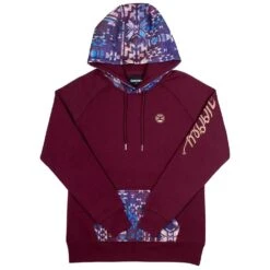 HOOey "Veracruz" Maroon W/Aztec Pattern Hoody