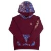 HOOey Youth "Veracruz" Maroon W/Aztec Pattern Hoody -Hooey Brands IMG 2082