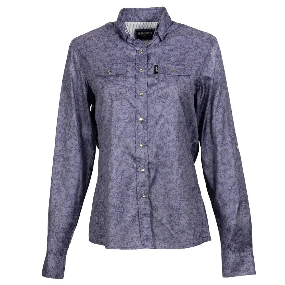 HOOey SOL Ladies Long Sleeve Violet/Western Floral Pattern 1 HOOey SOL Ladies Long Sleeve Violet/Western Floral Pattern