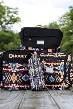 "Topper" Hooey Backpack Black/Orange Aztec Pattern W/Black & Mustard Accents -Hooey Brands IMG 9045