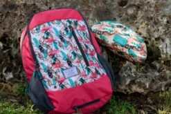 "Rockstar" Hooey Backpack Cream/Rose/Turquoise Feather Aztec W/Rose/Black Accents -Hooey Brands IMG 9367