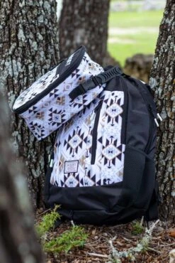 "Rockstar"Hooey Backpack White/Cream Aztec Pattern W/Black -Hooey Brands IMG 9466 6dab08af 46e3 4b8f 9bab 8126669c603c