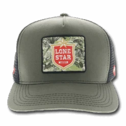 HOOey American Made "Lone Star" Camo Patch Trucker Hat -Hooey Brands LS001front 88999.1533929772.1280.1280