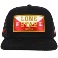 HOOey American Made "Lone Star" Black Patch Trucker Hat -Hooey Brands LS00801