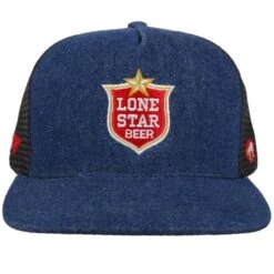 HOOey American Made "Lone Star" Denim/Black Trucker Hat -Hooey Brands LS01001