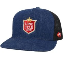 HOOey American Made "Lone Star" Denim/Black Trucker Hat
