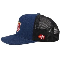 HOOey American Made "Lone Star" Denim/Black Trucker Hat -Hooey Brands LS01005