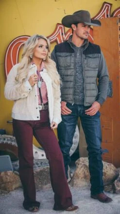 "Hooey Packable Vest" Olive/Brown -Hooey Brands P1088754