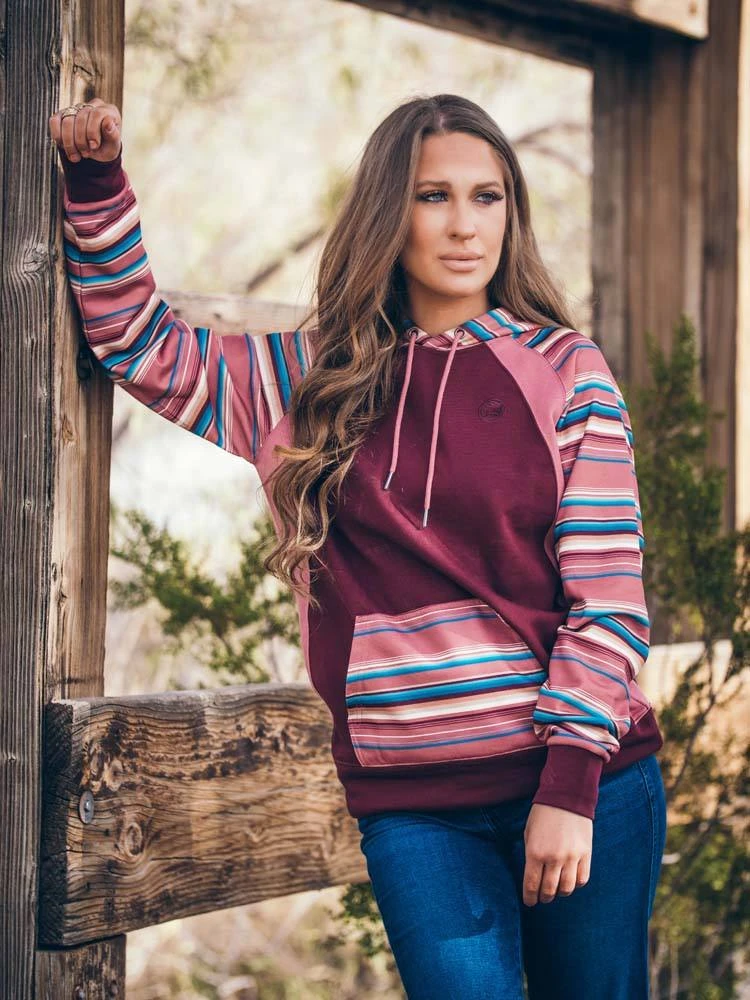 HOOey "Savannah" Maroon/ Serape Hoody 2 HOOey "Savannah" Maroon/ Serape Hoody - Image 2
