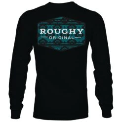 HOOey Youth "Roughy Tribe" Black W/Blue Aztec Print Logo