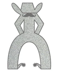 HOOey Large Punchy Grey Sticker