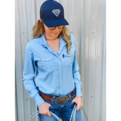 HOOey "Sol" Ladies Sky Blue Long Sleeve Pearl Snap Shirt -Hooey Brands Untitled 1 61d69766 c642 41ad aff0 3223975b56b1