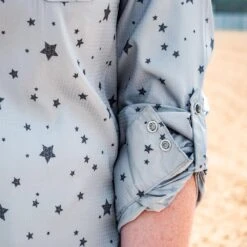 HOOey "Sol" Ladies Grey Stars Long Sleeve Pearl Snap Shirt -Hooey Brands Untitled 1 930613ae 37e7 45dc 93e8 30eac2290455