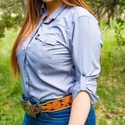 HOOey "Sol" Ladies Violet Long Sleeve Pearl Snap Shirt -Hooey Brands Untitled 1 c5f89b0b e563 4a66 8280 7a89efb51ff1