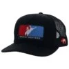 HOOey Wright Brothers Hat Black W/red & Blue Patch -Hooey Brands WB005