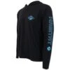HOOey "Captain" Black/Turquoise Hoodie -Hooey Brands black hood front 66344.1558733163.1280.1280