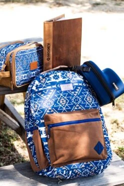 "Recess" Hooey Backpack Navy/White W/Aztec -Hooey Brands bp 108
