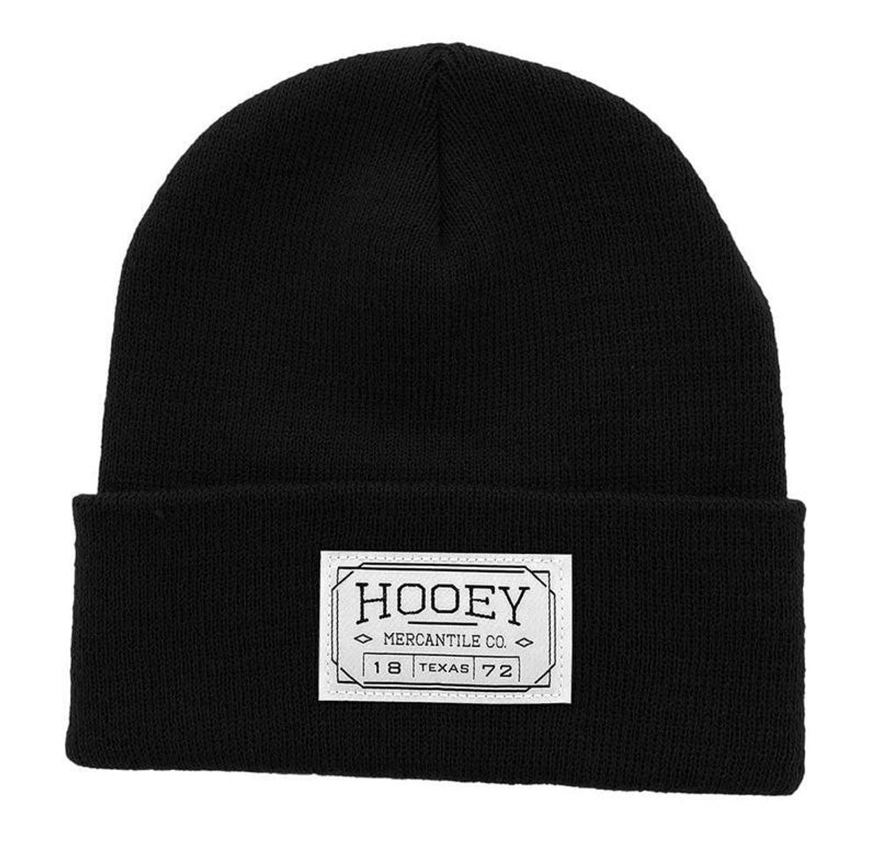 Hooey Brands -Hooey Brands hooey hooey mens mercantile patch black beanie 31921