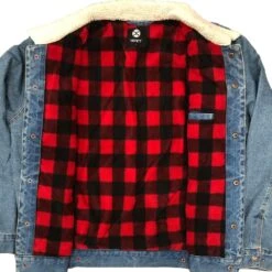 HOOey Youth "Denim Jacket" W/ Plaid Fleece -Hooey Brands insidedenim 506c6242 29f0 4e84 8193 9d3da18e847d